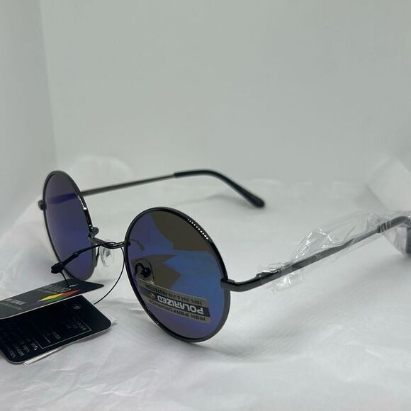 Polarized Mirrored Round Hippie Sunglasses – Model PZ-711050 - Picture 2 of 4